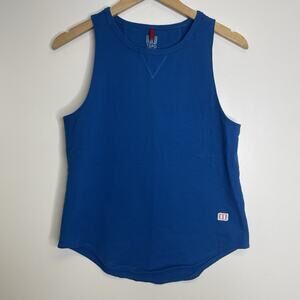 Topo Designs 100% Cotton Sweatshirt Tank Top - Women's M - Blue - EUC!